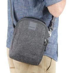 Pacsafe Metrosafe LS100 Crossbody Bag dark tweed -Travel Bags Sales Store pacsafe metrosafe ls100 crossbody bag dark tweed 3